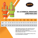 FR Oil & Chemical Resistant Long Rain Coat - Hi-Vis Lightweight