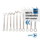 JET Jumbo Combination Wrench Set - SAE Raised Panel Wrenches - 10 Pieces