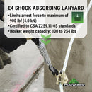 PeakWorks Compliance Series Roofer's Kit - includes Class A Harness, SP Lanyard, Vertical Lifeline & Roof Bracket - CSA, ANSI, OSHA Compliant Fall Protection