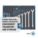 Jet Torque Wrench Set and Organizer – 16 Piece Raised Panel Combination, 1/4 inch - 1-1/4 Inch Sizes, Industrial Strength Chrome Vanadium, Included Pouch, Meets ANSI Specifications, 700121