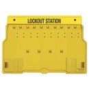 Master Lock Lockout Tagout Station, Group Lockout Station with Cover, 10 Lock Capacity, 1483B