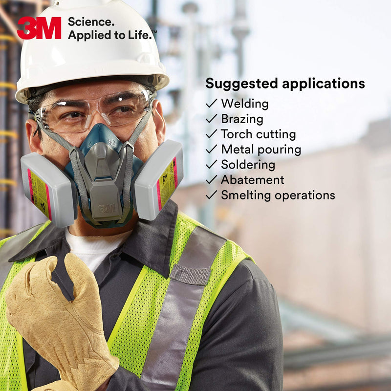 PK/6 Pairs: 3M P100 7093C Respirator Cartridge Filter, Hydrogen Fluoride, Lead, Asbestos, Cadmium, Arsenic, MDA, Metal Welding, Soldering, Brazing, Torch Cutting, Pouring