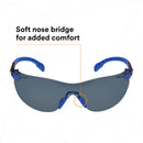 3M Solus 27557 3M Solus, 1000-Series, S1102SGAF-Kt, Foam, Strap, Black/Blue, Grey Scotchgard Anti-Fog Lens, One Size