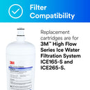3M ICE265-S Water Filtration System for Commercial Ice Maker Machines, High Flow Series Dual Manifold