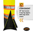 Pioneer V1120661U Hi-Vis Waterproof Quilted Bib Pant - Yellow/Green (Large)