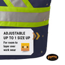 Pioneer Adjustable Reflective Safety Vest, ID & Phone Pockets, Navy Blue, L/XL, V1021580-L/XL
