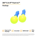 3M™ E-A-R™ Push-Ins Uncorded Earplugs, 318-1002, yellow/blue, 200 pairs