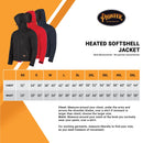 Pioneer Men's Heated Softshell Jacket - Water Resistant with Detachable Hood - Power Bank Not Included (Multiple Colors)