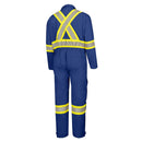 Pioneer Winter CSA Flame Resistant Hi Vis Insulated Work Coverall, Easy Boot Access & Action Back, Royal Blue, 4XL, V2560111-4XL