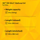 3M - EXT-C2LCOIL-10PK DBI-SALA Fall Protection for Tools,1500060,Clip2Loop Coil Tether for Small Objects, Swivel Snap for Any D-Ring Attachment, Side Release Loop,10-Pack