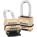 Master Lock - Lock 4-Digit Combo 2-1/16" Shackle; brass body