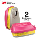 3M Organic Vapour/Acid Gas Replacement Respirator Cartridge, 2 Cartridges (1 Pair), P100