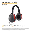 3M PELTOR 67125-case X3B Behind-The-Head Earmuffs (Pack of 10)
