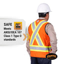Pioneer FR-Tech V2540750 Hi-Vis Surveyor's Safety Vest, 88/12 7 oz FR/ARC–Rated, Orange. Each