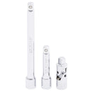 JET 3/8 Inch Drive Socket Wrench Set - SAE & Metric 12 Point Deep & Standard Length Sockets with Torque Drive - 45 Pieces