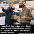 3M Respirator Cartridge, Secure Click D8006 Cartridge for Multi-Gas Vapors, Ammonia, Methylamine or Formaldehyde, NIOSH Approved, Dual-Flow for Greater Breathability and Comfort, One Pair