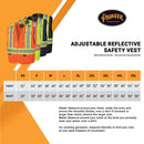 Pioneer Adjustable Reflective Safety Vest, ID & Phone Pockets, Navy Blue, L/XL, V1021580-L/XL