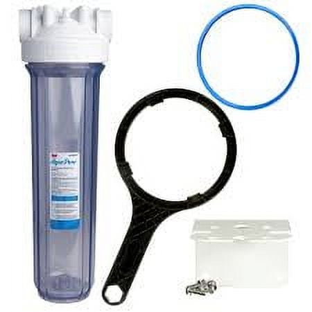 3M Aqua-Pure Ap800 Series Whole House Filter Housing Ap802T, 5639204, Large Diameter, Transparent Sump
