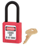 MASTER LOCK Lockout Padlock,KA,Red,1-3/4"H,PK3