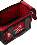 Milwaukee Bag Tool Milwaukee 48-22-8321 Tool Bag, 9.6 in W, 15 in D, 12.2 in H, 2 -Pocket, Polyester, Black/Red