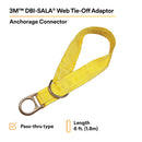 3M DBI-SALA 1003006C Tie Off Adaptor, 6', Pass-Thru Type, with 3" Wear Pad, Yellow