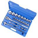 JET 21-Piece 3/4-inch Drive SAE, 12 Point, Ratchet Wrench Chrome Socket Set, 600406