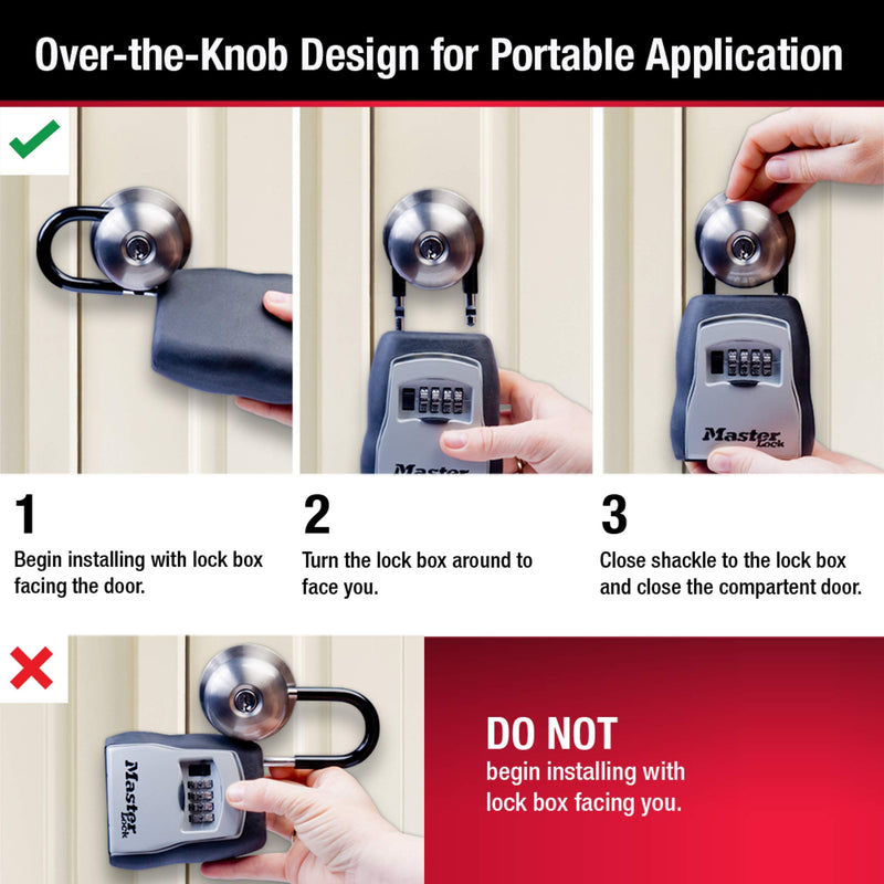 Master Lock 5401D Select Access Wall-Mounted Key Storage Box with Set-Your-Own Combination Lock