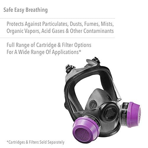 North Safety Full Face Piece, Medium/Large 54001