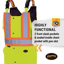 Insulated Waterproof Overall Safety Bib Pants - Easy Boot Access