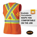 Pioneer High Visibility Full Front Zipper Women's Safety Vest, Multi-Pocket