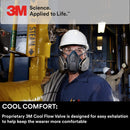 3M Quick Latch Rugged Comfort Half Facepiece Reusable Respirator. Each