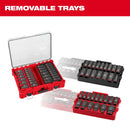 Milwaukee 49-66-6806 Shockwave Impact-Duty 1/2 in. Drive Metric and SAE Deep Well Impact PACKOUT Socket Set (31-Piece)
