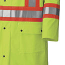 Pioneer V3520360-2XL FR Oil & Chemical Resistant Long Rain Coat - Hi-Vis Lightweight, Yellow-Green, 2XL