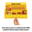 Master Lock S1850E410 Electrical Lockout Station, Includes 6 Zenex Padlocks, Yellow