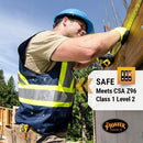 Pioneer Adjustable Reflective Safety Vest, ID & Phone Pockets, Navy Blue, L/XL, V1021580-L/XL