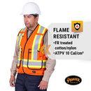 Pioneer FR-Tech V2540750 Hi-Vis Surveyor's Safety Vest, 88/12 7 oz FR/ARC–Rated, Orange. Each