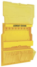 Master Lock S1900 Deluxe Valve & Electric Lockout Station, Unfilled, Yellow