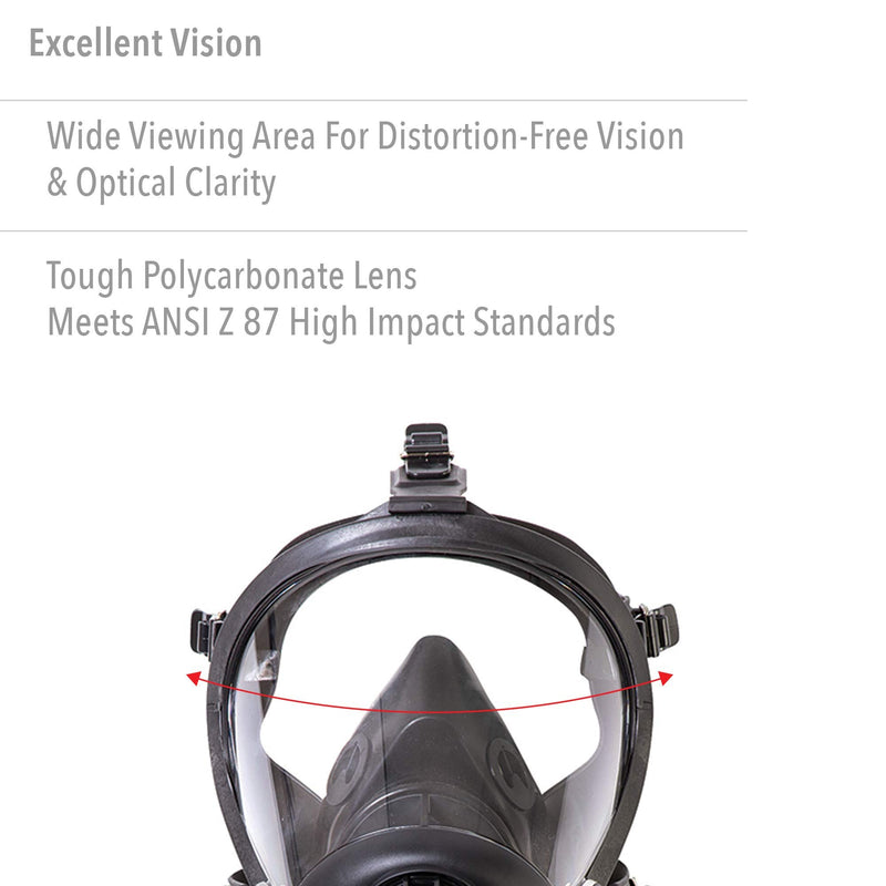 Honeywell North RU6500 Series Niosh-Approved Full Facepiece Silicone Respirator