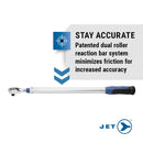 JET Torque Wrench 1/2-Inch Drive Click - 250-ft/lb Torque - Super Heavy Duty