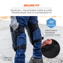 Ergodyne Proflex 342 Professional Knee Pads, Protective Extra Long Cap, Injected Gel Padded Technology, Adjustable Straps, Black