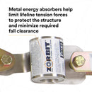 3M DBI-SALA Sayfline 7602060 Horizontal Lifeline System, 60' Cable with Wedgegrip Termination, Turnbuckle Tensioner, Energy Absorber, Silver