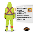 Pioneer Hi Vis Waterproof Lightweight Rainsuit - Work Safety Hooded Jacket and Bib Pants