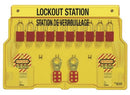 Master Lock French/English 10-Padlock Capacity Lockout Station with Cover, Includes 10 Aluminum Padlocks