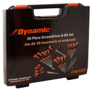 Dynamic D062505 Tools 36 Piece Screwdriver and Bit Set, Comfort Grip Handles