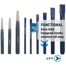 JET Punch and Chisel Set - with Storage Pouch - 24 Pieces