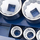 JET 17-Piece 3/4-inch Drive SAE, Regular, 12 Point, Chrome Socket Set, 601405