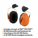 Case/2: 3M PELTOR M-985 Earmuff Assembly, for Versaflo™ M-100 and M-300 Products. Each