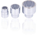 JET 17-Piece 3/4-inch Drive SAE, Regular, 12 Point, Chrome Socket Set, 601405