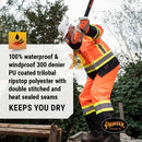 Pioneer Hi Vis Heavy Duty Waterproof Safety Jacket -All Seasons 300D Trilobal Ripstop Coat - Hi-Vis Orange