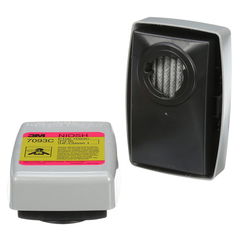 PK/6 Pairs: 3M P100 7093C Respirator Cartridge Filter, Hydrogen Fluoride, Lead, Asbestos, Cadmium, Arsenic, MDA, Metal Welding, Soldering, Brazing, Torch Cutting, Pouring